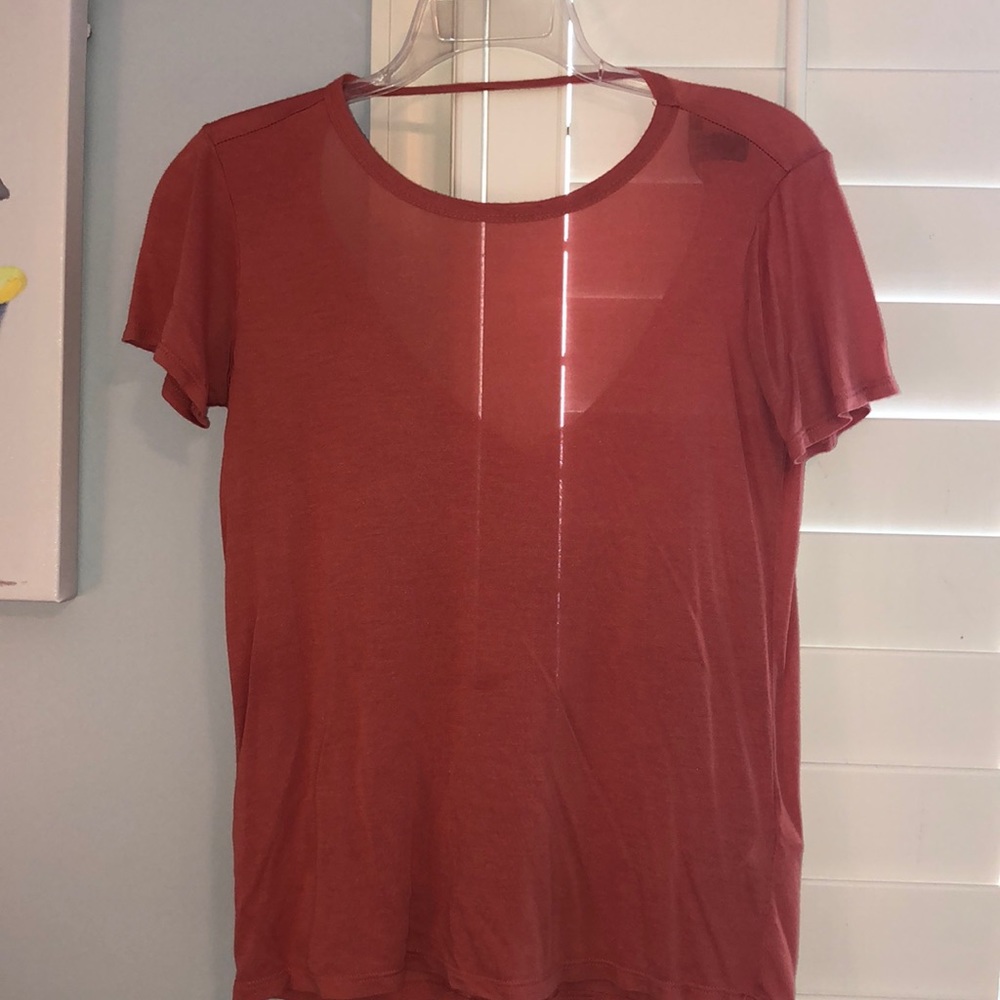 Forever 21 orange/ pink cutout top